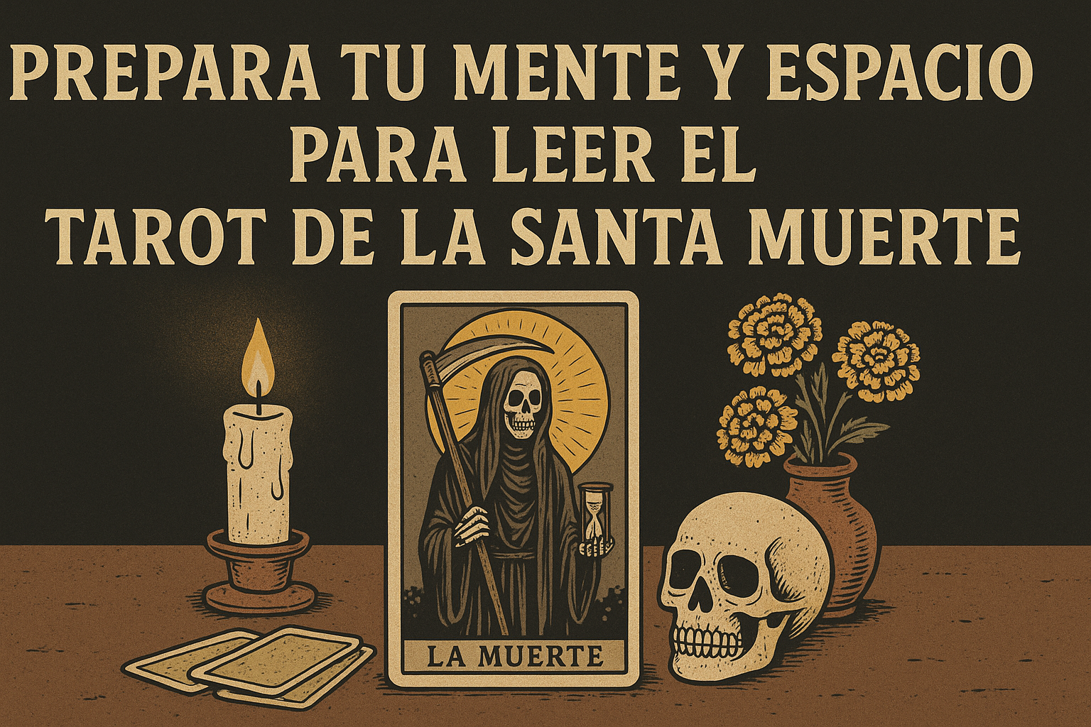 Prepara tu Mente y Espacio para Leer el Tarot de la Santa Muerte